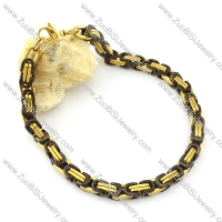 hot selling Stainless Steel Gold and Black Plated Bracelet -b001304