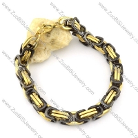 beauteous nonrust steel Gold and Black Plated Bracelet -b001306