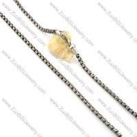 Functional Stainless Steel Stamping Necklace with Vintage-inspired Style -n000339