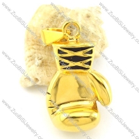 Solid Gold Boxing Glove Pendant in Stainless Steel -p001080