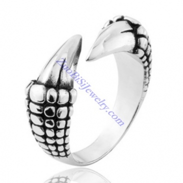 Fierce Dragon Claw Ring in Stainless Steel for Mens -JR350016
