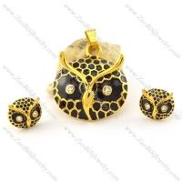 Lovely Jewelry Set in Stainless Steel Metal including Pendant an Earring -s000705