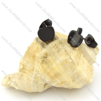 Unique Black Color Cutting Fruit Earring in Stainless Steel -e000596