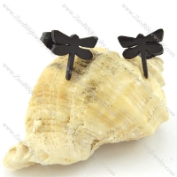 Black Dragonfly Cutting Earring in Stainless Steel Crafted Cutting -e000601