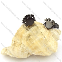 Black Finished Crab Earring in Stainless Steel -e000607