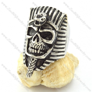 Egypt Mummy Ring in Stainless Steel with Snake Face -r000978