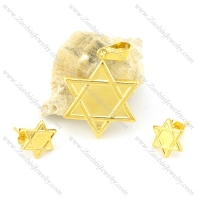 gold star jewelry set s000841