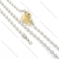 small ball chain necklace set in 8mm wide s000830