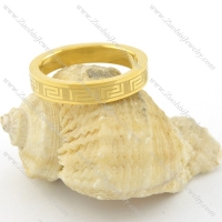 gold plating great wall pattern ring r001544