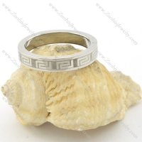 silver great wall ring in stainless steel r001543