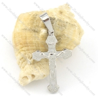 jesus cross pendant in stainless steel p001591