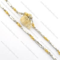 6mm gold and silver stainless steel chain for matching pendants n000540