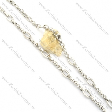 540*9mm unique stainless steel chain necklace n000537