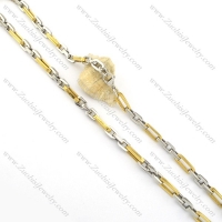 two tones plating double layers chain in width of 7mm n000536