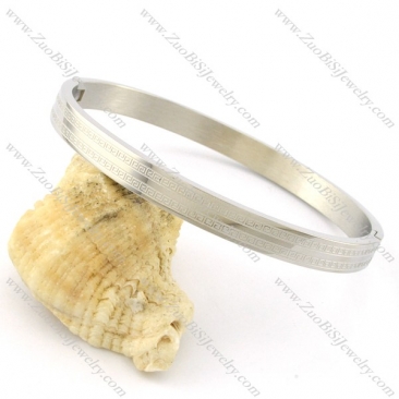 Good-looking Noncorrosive Steel stamping bangle -b001435