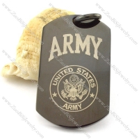 enjoyable stainless steel military dog tags with black plated -p001222