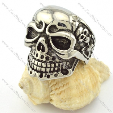 High Quality Steel skull ring for men -r001047