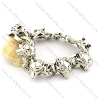 7 wild wolf head casting bracelet -b001477