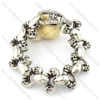 9 skull twin bracelet for biker -b001476