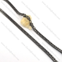 7.5mm black plating chain necklace n000513