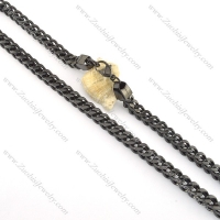 8mm wide black square chain necklace n000508