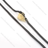 5.5mm wide black square chain necklace n000507