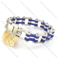 unisex silver blue chain bracelet with spinning crystals b002061