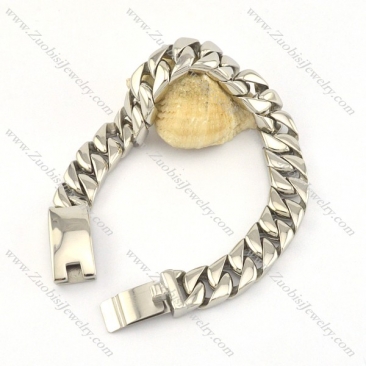 8.6 inch smooth casting link bracelet for men b002054
