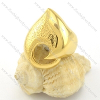 stainless steel gold plated rings r001322