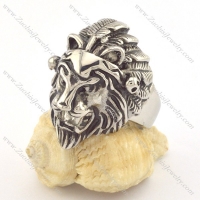 lion ring in stainless steel for animal lovers r001346