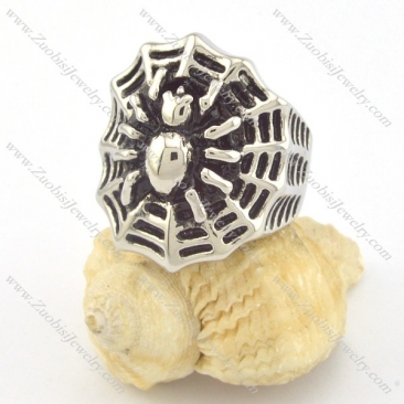 spider ring with net in stainless steel r001340