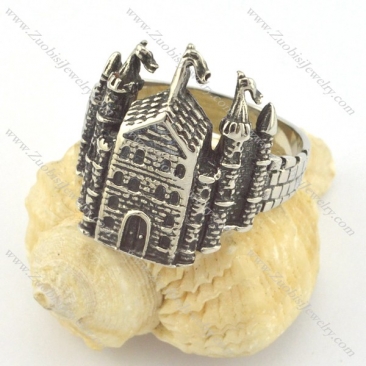 castle ring in stainless steel r001413