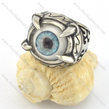 light blue evil eye ring for daily wearing r001427