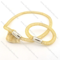 stainless steel soft net chain with clear ab color zircon s000779