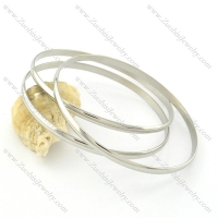 smooth stainless steel 3 rings bangle b001801