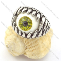Olive Green Scary Eyeball Ring r001304