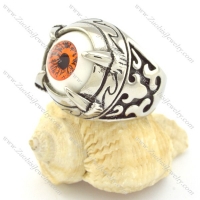 Orange Stainless Steel Eyeball Ring r001298