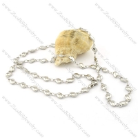 Clean-cut 316L small chain necklaces for ladies -n000393