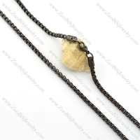 Clean-cut Steel stamping necklaces -n000403