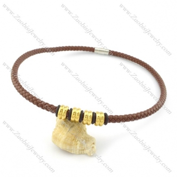 leather necklace n000447