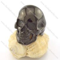 medium-sized black plated casting skull ring r001213
