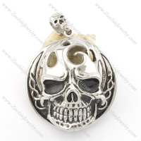 stainless steel skull pendants p001395