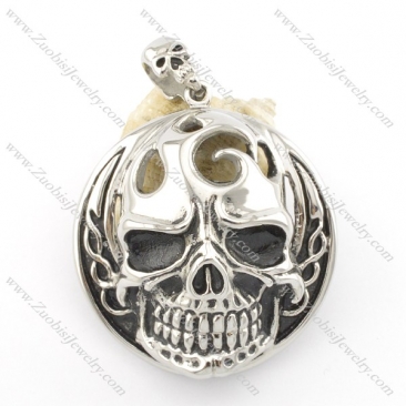 stainless steel skull pendants p001395