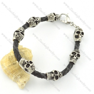 leather and stainless steel bracelets b001797