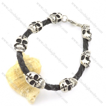 leather and stainless steel bracelets b001796