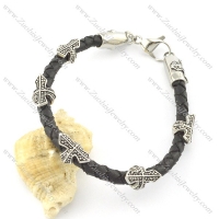 leather and stainless steel bracelets b001791