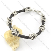 leather and stainless steel bracelets b001789