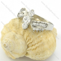 clear cz wedding rings in 316l stainless steel r001190