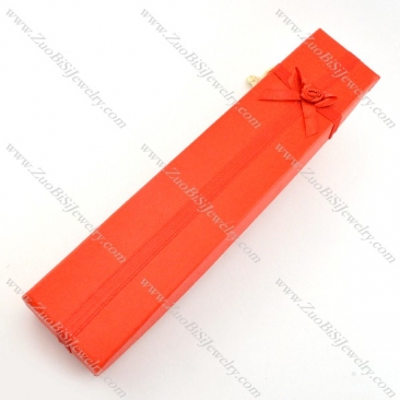 red rectangle paper jewelry boxes for necklace pa0014