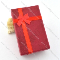 dark red paper jewelry box for pendant pa0009